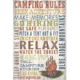 thumbnail image 1 of Blue Ridge Mountains, Camping Rules, Rustic Typography (36x54 Giclee Gallery Art Print, Vivid Textured Wall Decor), 1 of 3