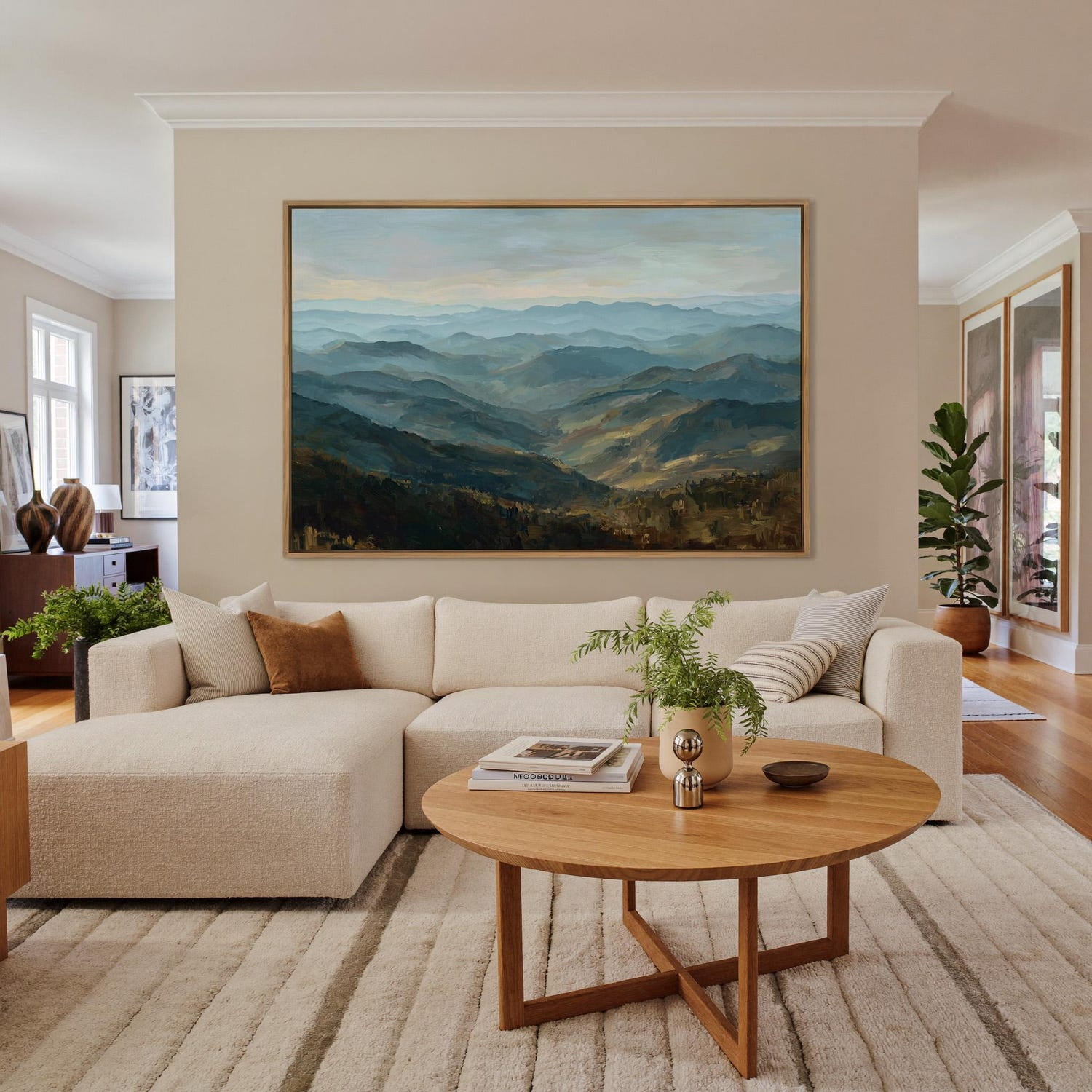 Blue Ridge Mountains, Misty Layered Landscape Print, Moody Horizontal ...