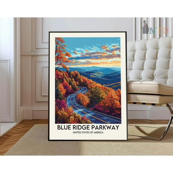 Blue Ridge Mountains Scenic Poster Unframed Paper Print