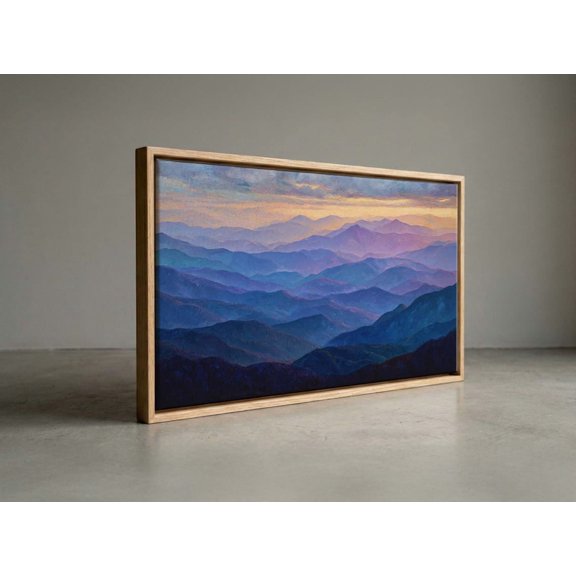 Blue Ridge Mountains Sunset Layered Hills Serene Wall Art Unframed Paper Print