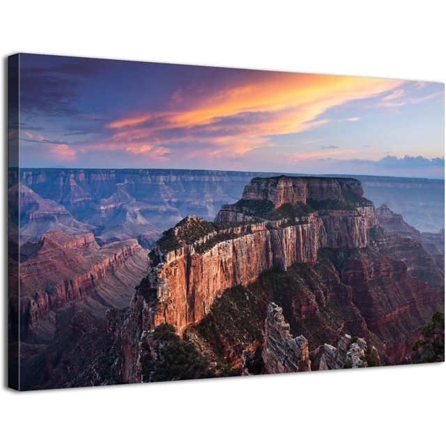 Blue Ridge Mountains Wall Art for Living Room Decor Sunrise Smoky