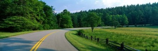 Blue Ridge Parkway NC Canvas Art - Panoramic Images (36 x 12)