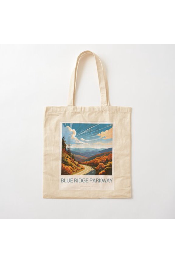 Blue Ridge Parkway, United States Of America Cotton Tote Bag Canvas Tote Bag, Family Gift For Mother, Her