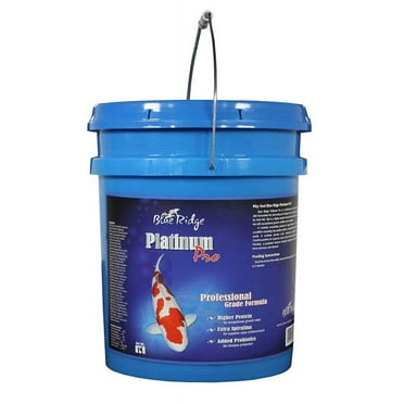 Blue Ridge Platinum Pro Professional Koi & Goldfish Fish Food Pellets, 14 lb