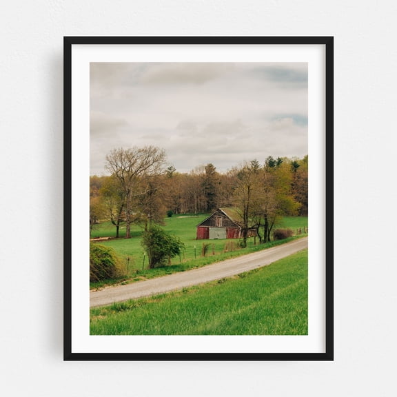 Blue Ridge Rural 03 - Fancy Gap Virginia Photography Rural Barn Farmhouse Landscape Rustic Scenic Nature Black Framed Wall Art Print 6 x 8 inches