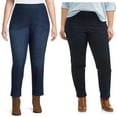 thumbnail image 1 of JMS Just My Size by Hanes Women's Plus Size 2 Pocket Pull On Pants, Single and 2 Pack, 1 of 3