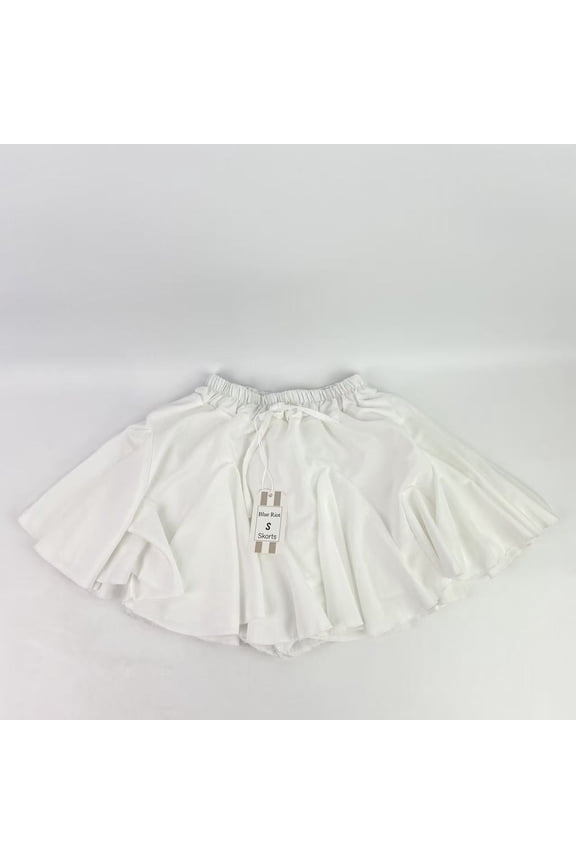 Skorts,Women's Pleated Skater Skirt Basic Casual High Waisted Ruffles Flared Mini Lingerie Skirts - S