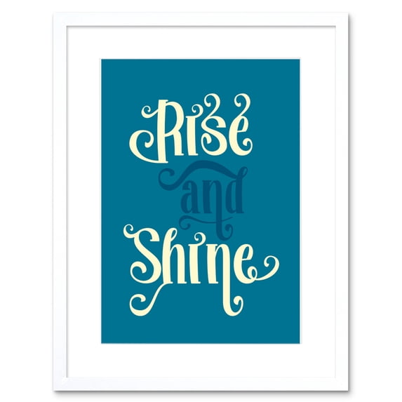 Blue Rise and Shine Framed Wall Art Print