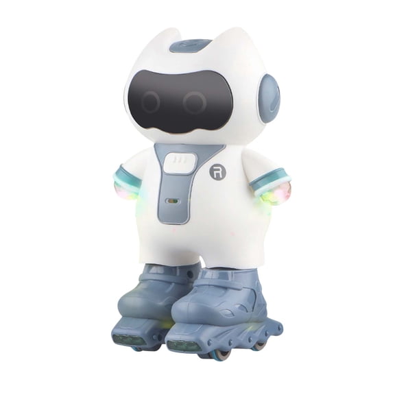 Blue Robot Dancing Toy Intelligent 360 Rotation With Lights Music Multi Function Kids Fun Play
