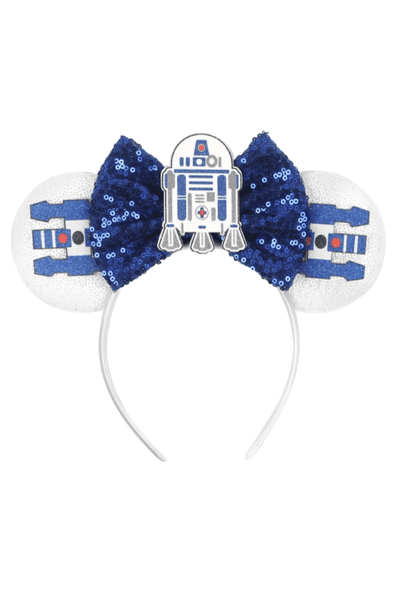 Blue Robot Sequin Mickey Minnie Ears Headband / Minnie Inspired Princess Ears / Minnie Headband