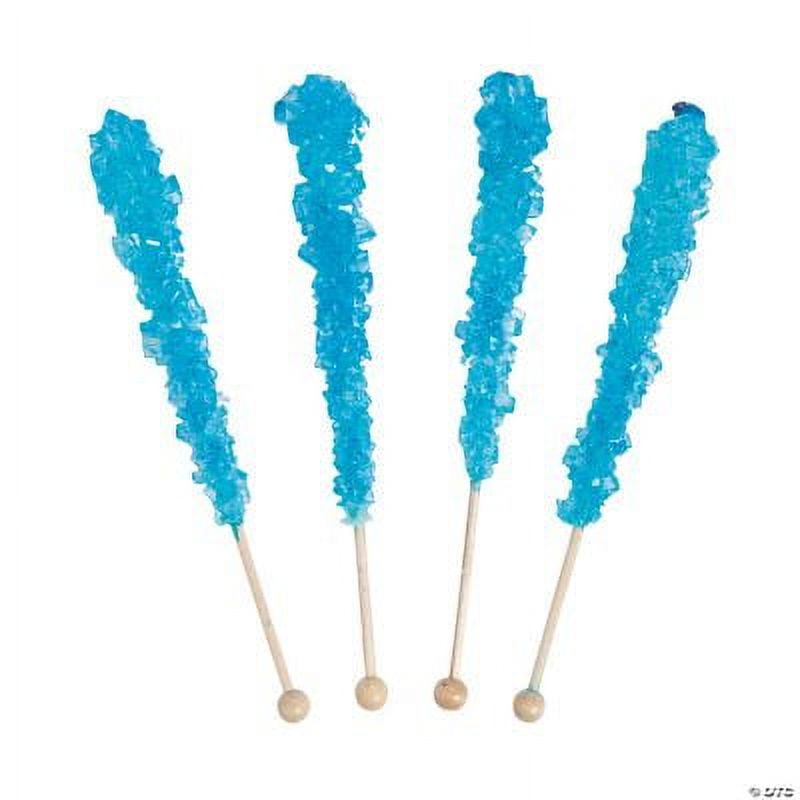 Blue Rock Candy Lollipops, 12 Pieces, Party Candy, Wedding Favors and Event Handouts