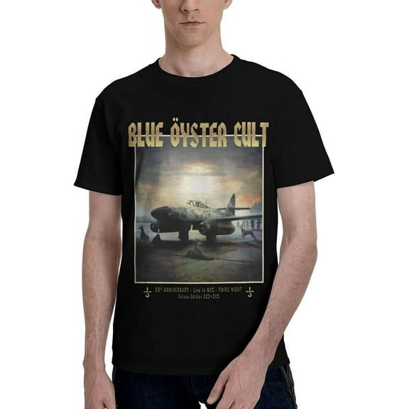 Blue Rock Oyster Music Cult Band T Shirt Mens Casual Tee Classic O-Neck Short Sleeve Tshirt