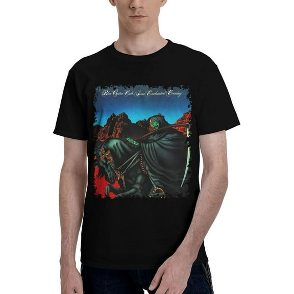 Blue Rock Oyster Music Cult Band T Shirt Mens Casual Tee Classic Round Neck Short Sleeve T-Shirts