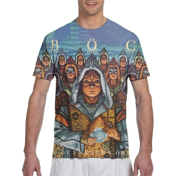 Blue Rock Oyster Music Cult Band T Shirt Mens Summer Graphic Tee Casual Crew Neck Short Sleeve Tshirt
