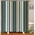 thumbnail image 1 of Blue Romantic Striped Shower Curtains, Blue White Simplicity Striped Designer Polyester Cloth Print Bathroom Curtains Include Hooks Sets 65"W x 72"L, 1 of 6