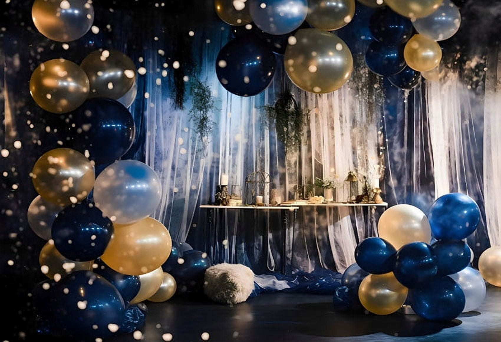 Blue Room Balloon Curtain Adult Birthday Wedding Maternity Portrait r