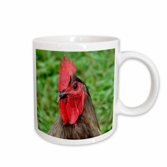 3drose, Blue Rooster by Angelandspot, 15oz Mug