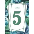 thumbnail image 1 of Blue Rose Border 100 Pcs Table Number Cardss Wedding Ceramony Engagement Events Parties Birthday With Head Table 4x6 Inch, 1 of 3