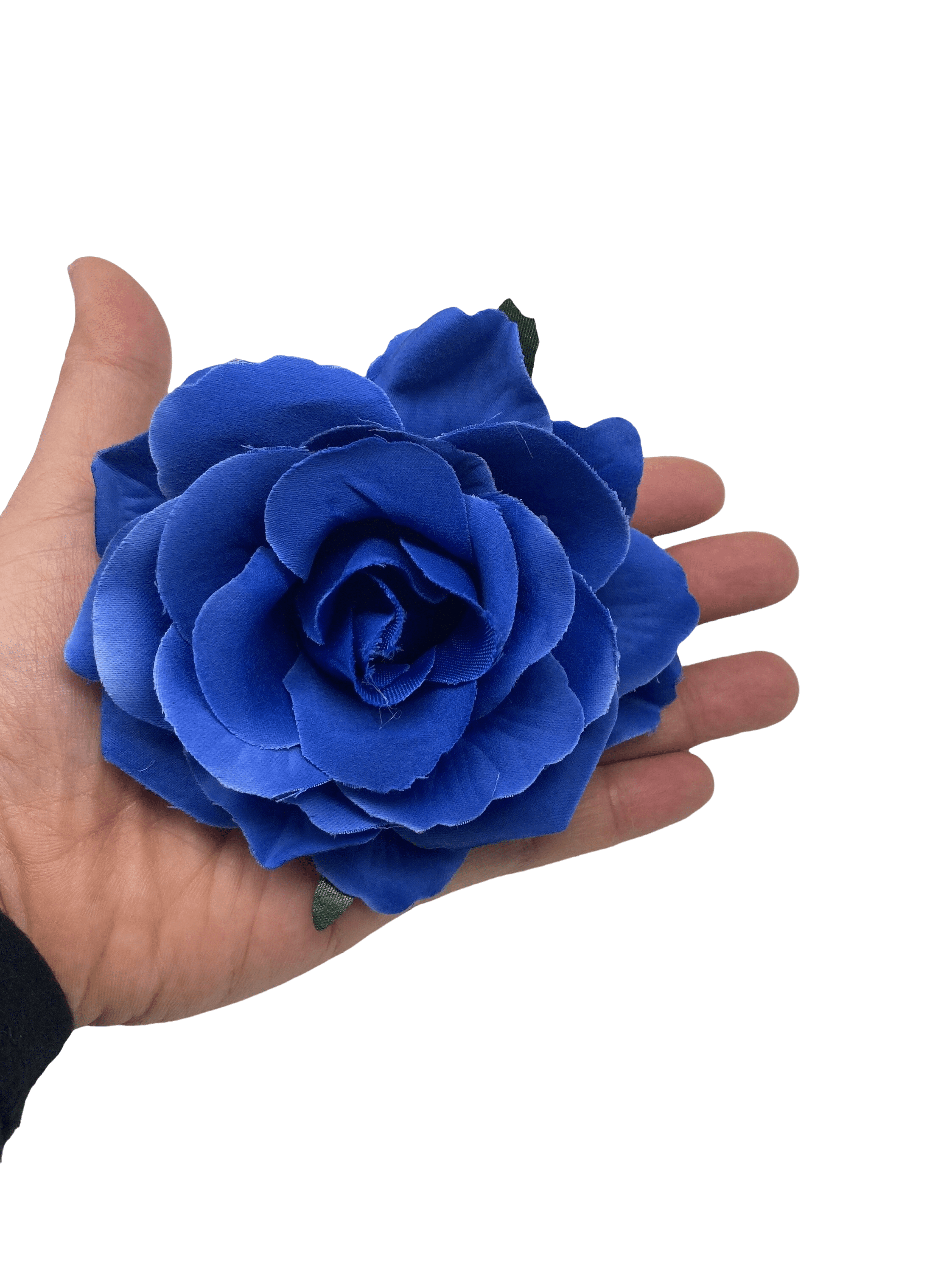ETRO Milano Made in ITALY HAIR CLIP Fabric with Blue Rose Rhinestones 2.5\