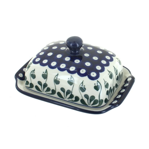 Blue Rose Polish Pottery Alyce Butter Dish