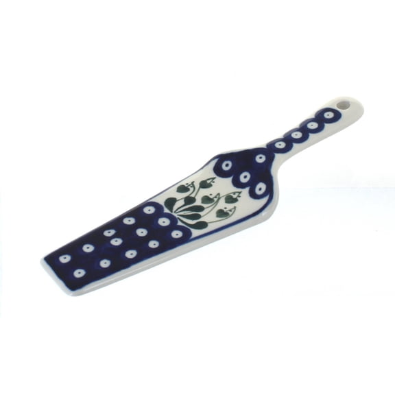Blue Rose Polish Pottery Alyce Cake Server
