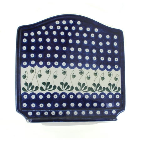 Blue Rose Polish Pottery Alyce Cookbook Holder