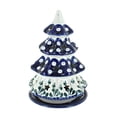 thumbnail image 1 of Blue Rose Polish Pottery Alyce Medium Christmas Tree Luminary, 1 of 2