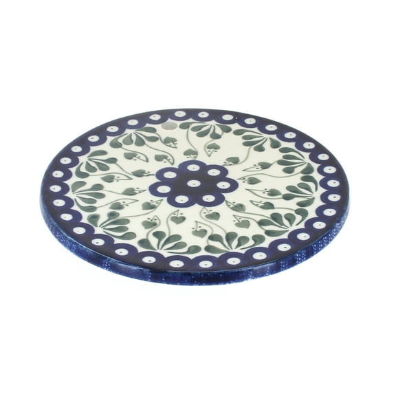 Blue Rose Polish Pottery Alyce Trivet
