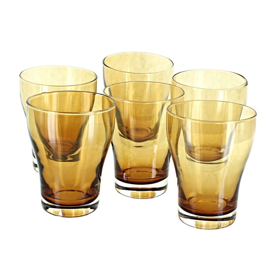 Blue Rose Polish Pottery Amber Craft Beer Glass - Set of 6