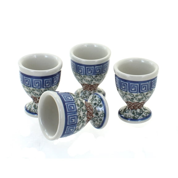 Blue Rose Polish Pottery Athena Egg Cup Set