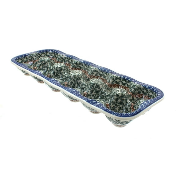 Blue Rose Polish Pottery Athena Egg Tray - 12 Count