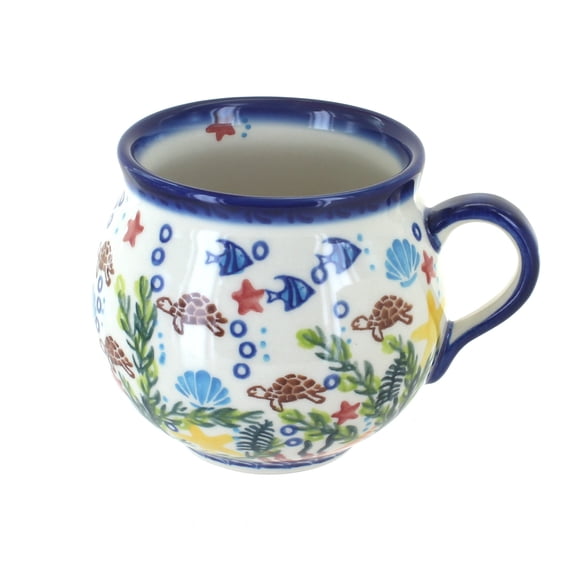 Blue Rose Polish Pottery Atlantis Bubble Mug