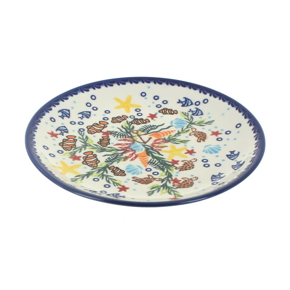 Blue Rose Polish Pottery Atlantis Dessert Plate