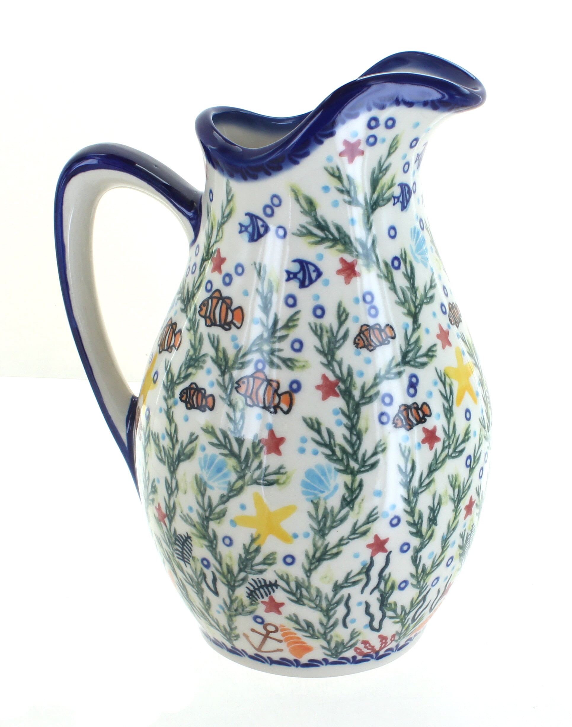 Blue Rose Polish Pottery Atlantis Pitcher