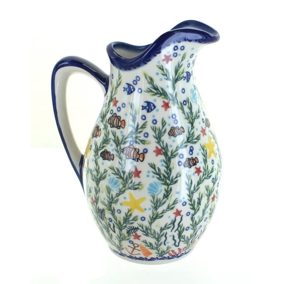 Blue Rose Polish Pottery Atlantis Pitcher