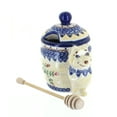 thumbnail image 1 of Blue Rose Polish Pottery Autumn Burst Honey Pot, 1 of 2