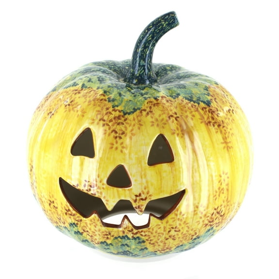 Blue Rose Polish Pottery Autumn Nights Large Pumpkin