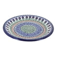 thumbnail image 1 of Blue Rose Polish Pottery Aztec Flower Dinner Plate, 1 of 2