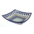 thumbnail image 1 of Blue Rose Polish Pottery Aztec Flower Square Serving Dish, 1 of 2