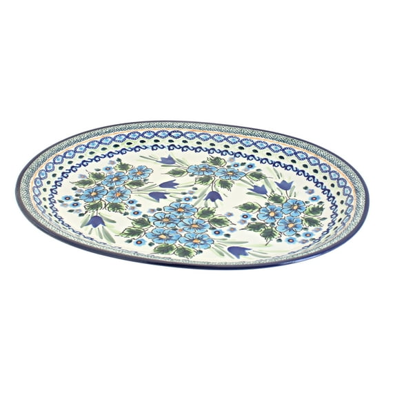Blue Rose Polish Pottery Ballina Large Serving Platter