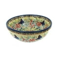 thumbnail image 1 of Blue Rose Polish Pottery Blue Butterfly Dessert Bowl, 1 of 2