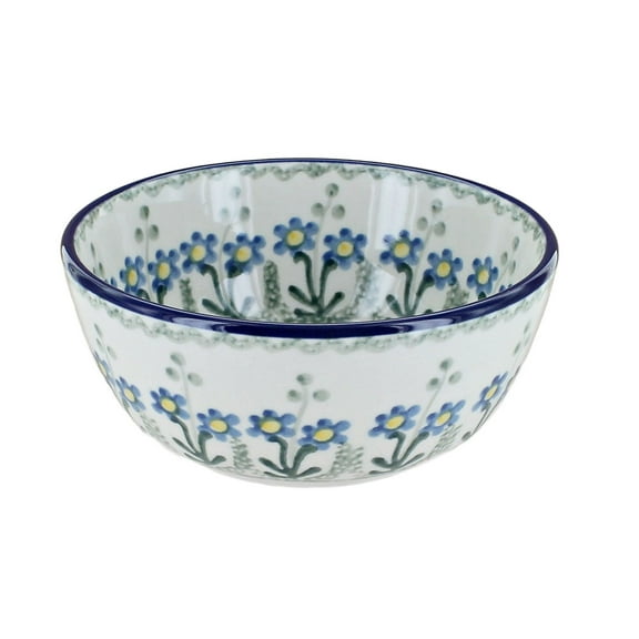 Blue Rose Polish Pottery Blue Posy Dessert Bowl
