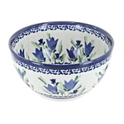 Blue Rose Polish Pottery Blue Tulip Dessert Bowl