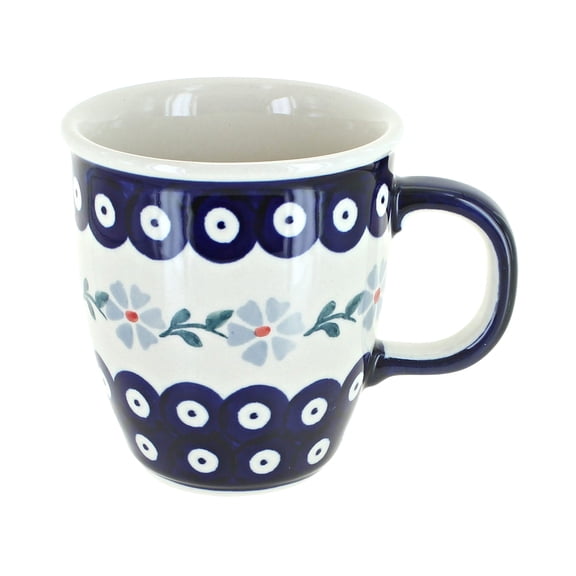 Blue Rose Polish Pottery Blue Violet Coffee Mug