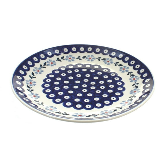 Blue Rose Polish Pottery Blue Violet Dinner Plate