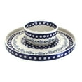 thumbnail image 1 of Blue Rose Polish Pottery Blue Violet Dual Dish, 1 of 2