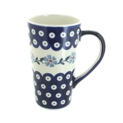 Blue Rose Polish Pottery Blue Violet Large Coffee Mug