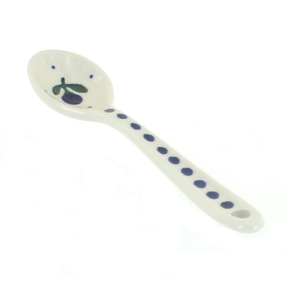 Blue Rose Polish Pottery Blueberry Sugar Spoon