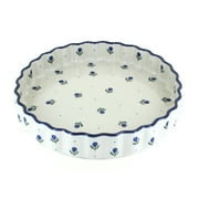 Blue Rose Polish Pottery Blueberry Torte Dish