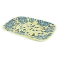 thumbnail image 1 of Blue Rose Polish Pottery Bluebird Garden Large Rectangular Serving Platter, 1 of 2
